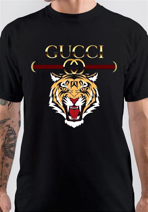 gucci yellow tiger shirt|Gucci Tiger logo print T.